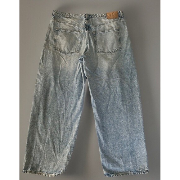 H&M & Jeans 2 Pair Baggy Loose Fit / High And Low Waist Size 16 Black/blue - Picture 12 of 16